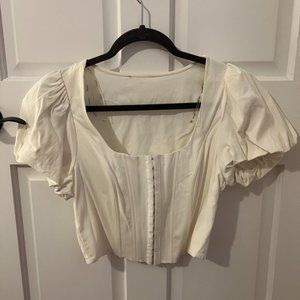 Corset Puff Sleeve Top | Size Medium